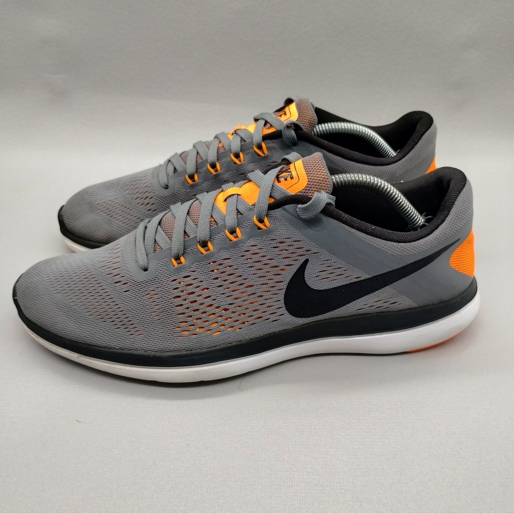 Nike Flex 2016 RN Mens Running Shoes Grey Orange 830369-004 Athleisure Sporty